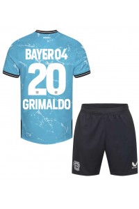 Fotbalové Dres Bayer Leverkusen Alejandro Grimaldo #20 Dětské Třetí Oblečení 2023-24 Krátký Rukáv (+ trenýrky)